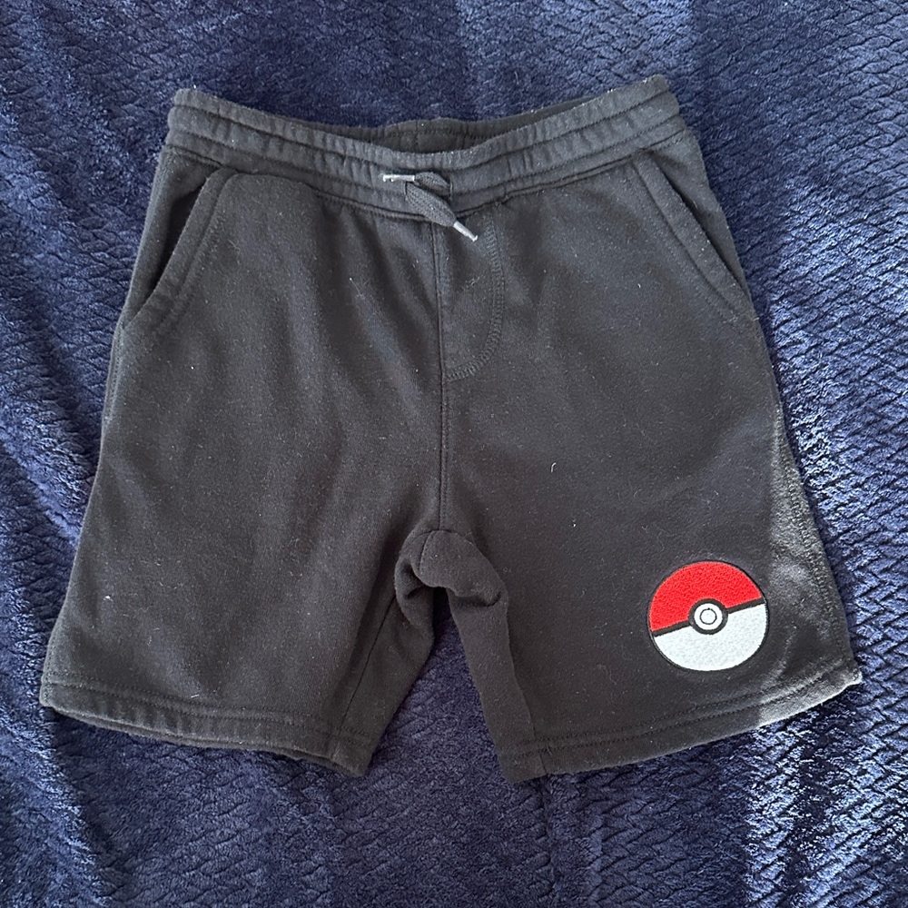 Old Navy Black Kids Shorts with Red and White Patch